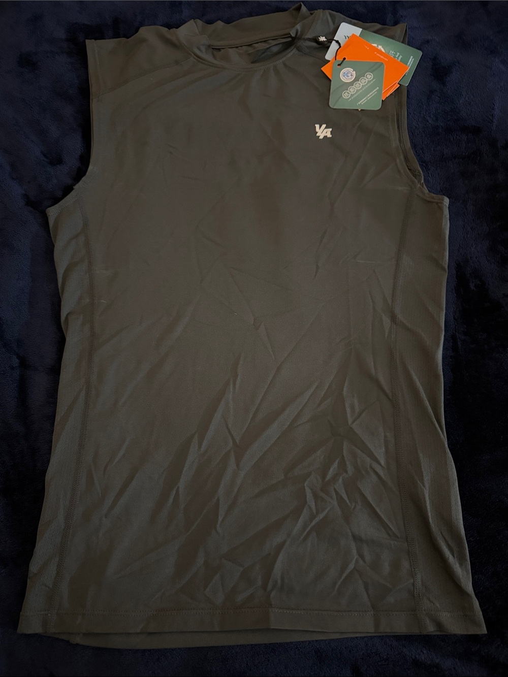 YA Athletic Sleeveless Compression Top - Olive Green